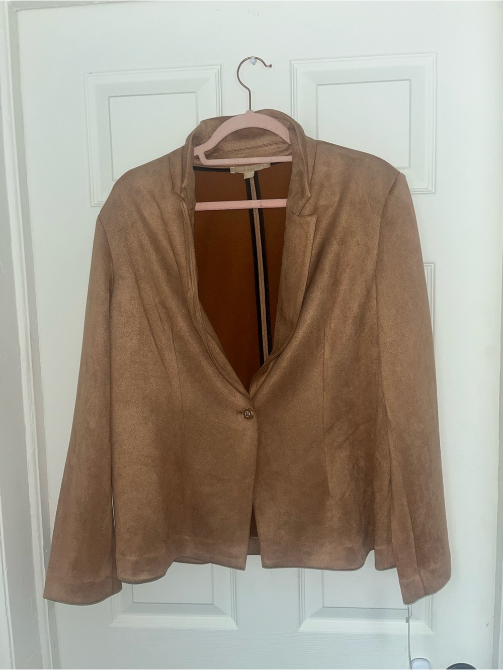 NWT Hope & Harlow Petite XL Cognac Suede Jacket
